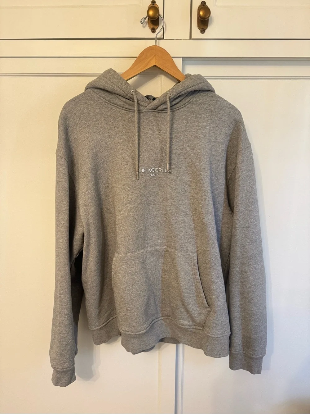 The Kooples Light Grey Logo Pullover Hoodie